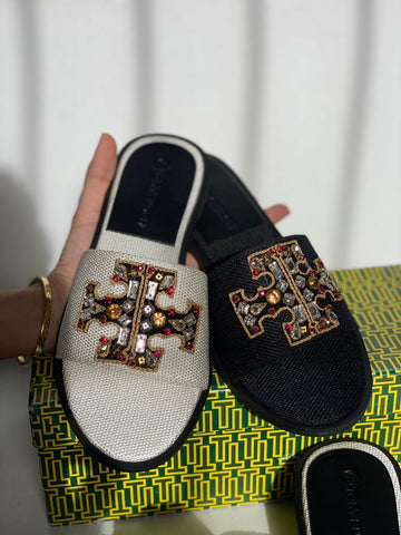 Tory Burch Embroided Sandals