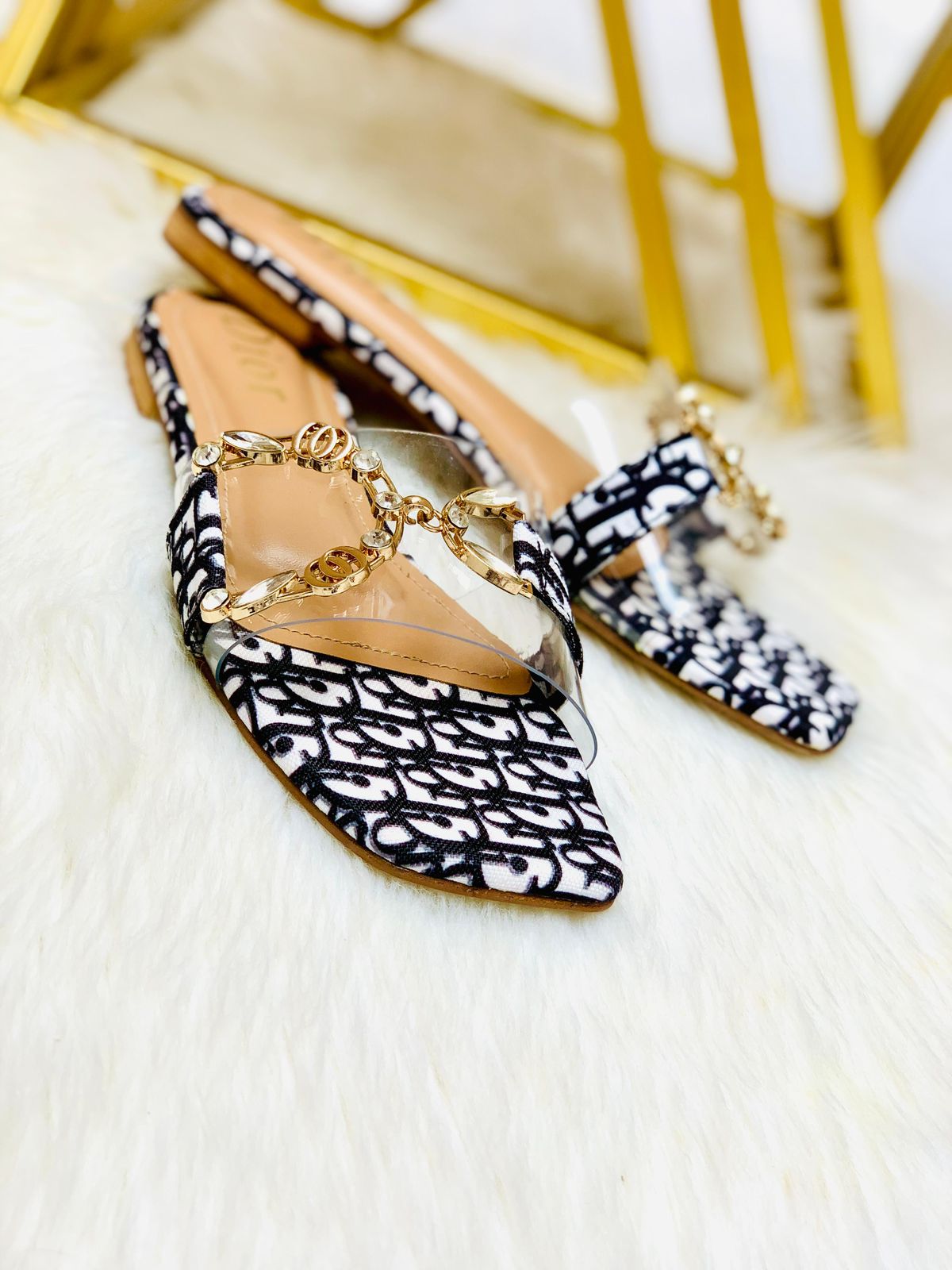 Dior D Buckle Slippers