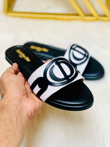 Christian D Buckle Slippers