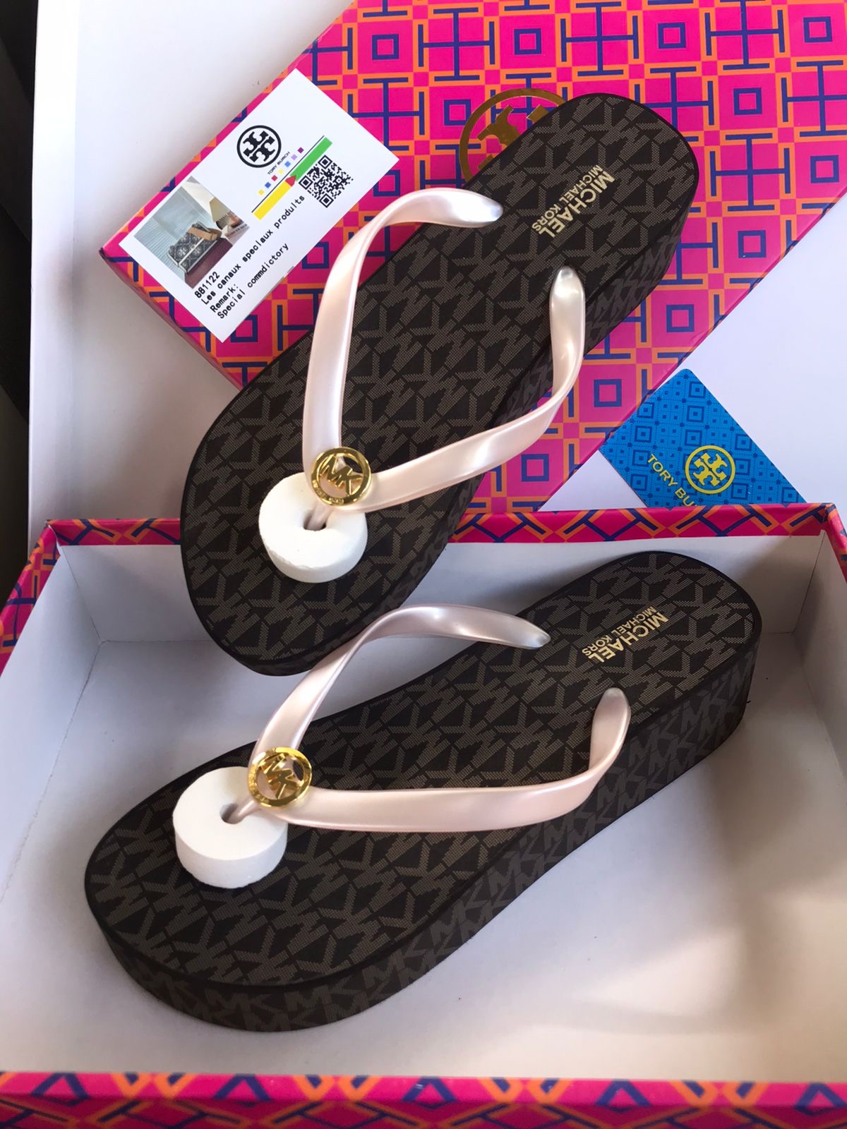 Michael Kors Brown Wedgy Flips