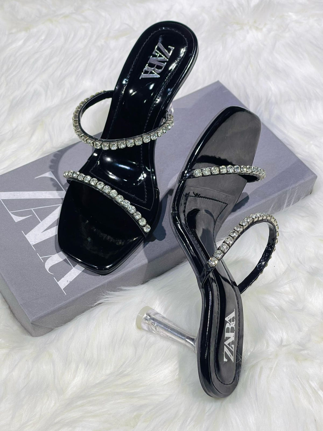 Zara Fogue Crystal Heels