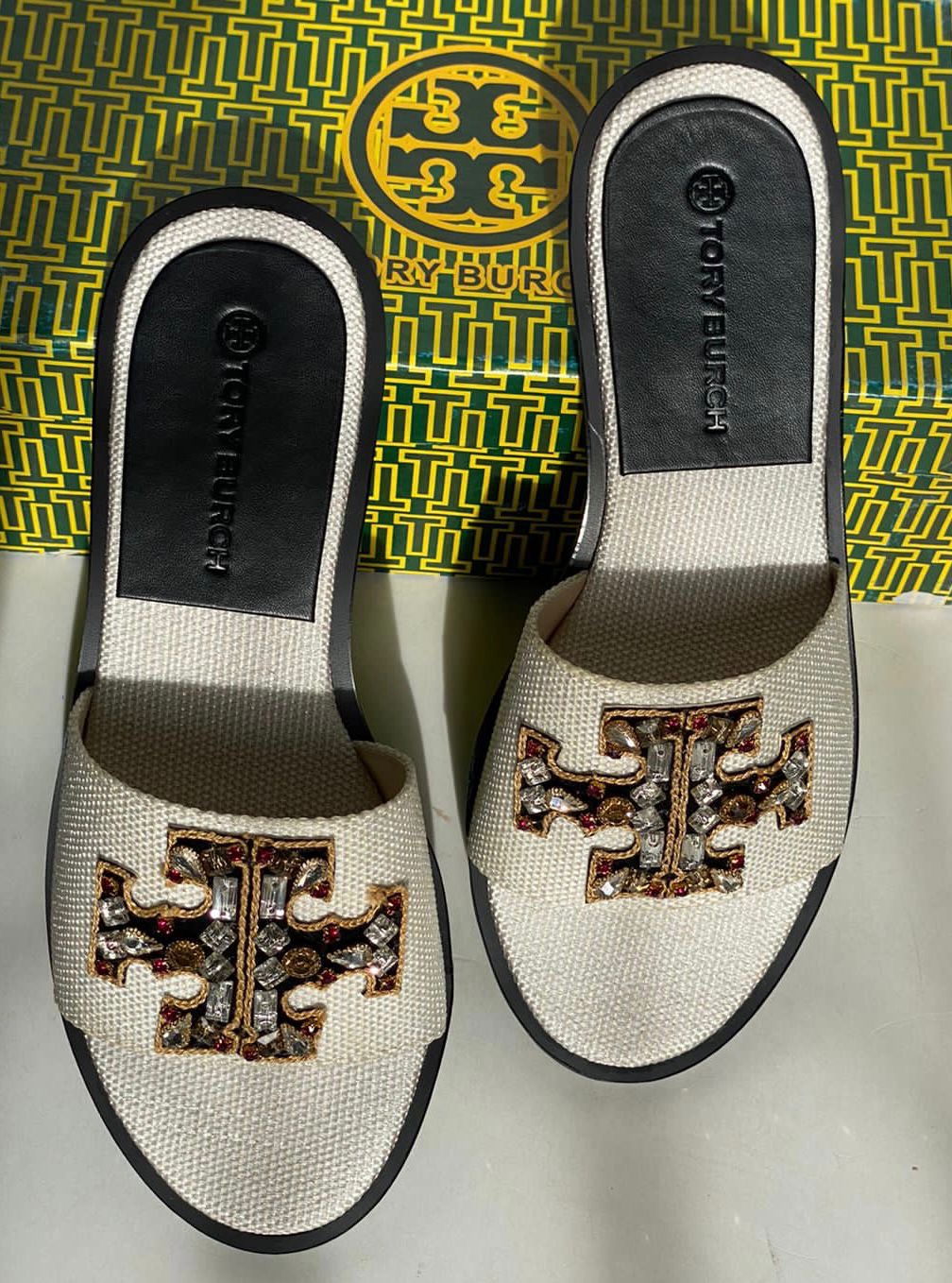 Tory Burch Embroided Sandals