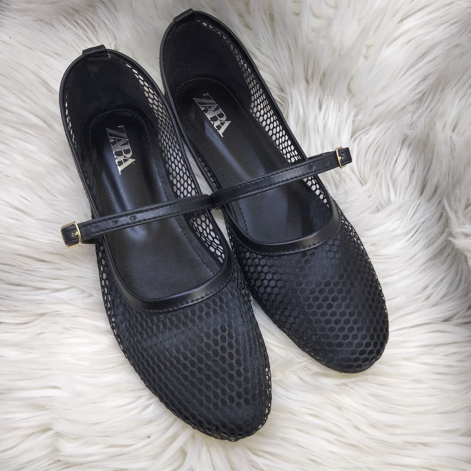 Zara Lace Mesh Pumps