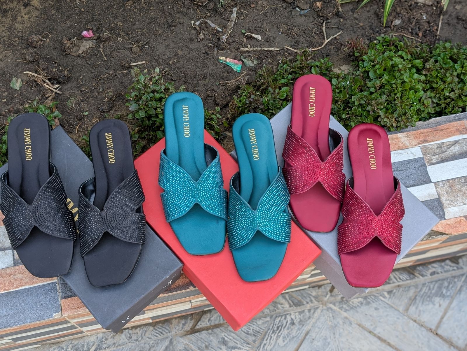 Jimmy Choo Stone Slippers