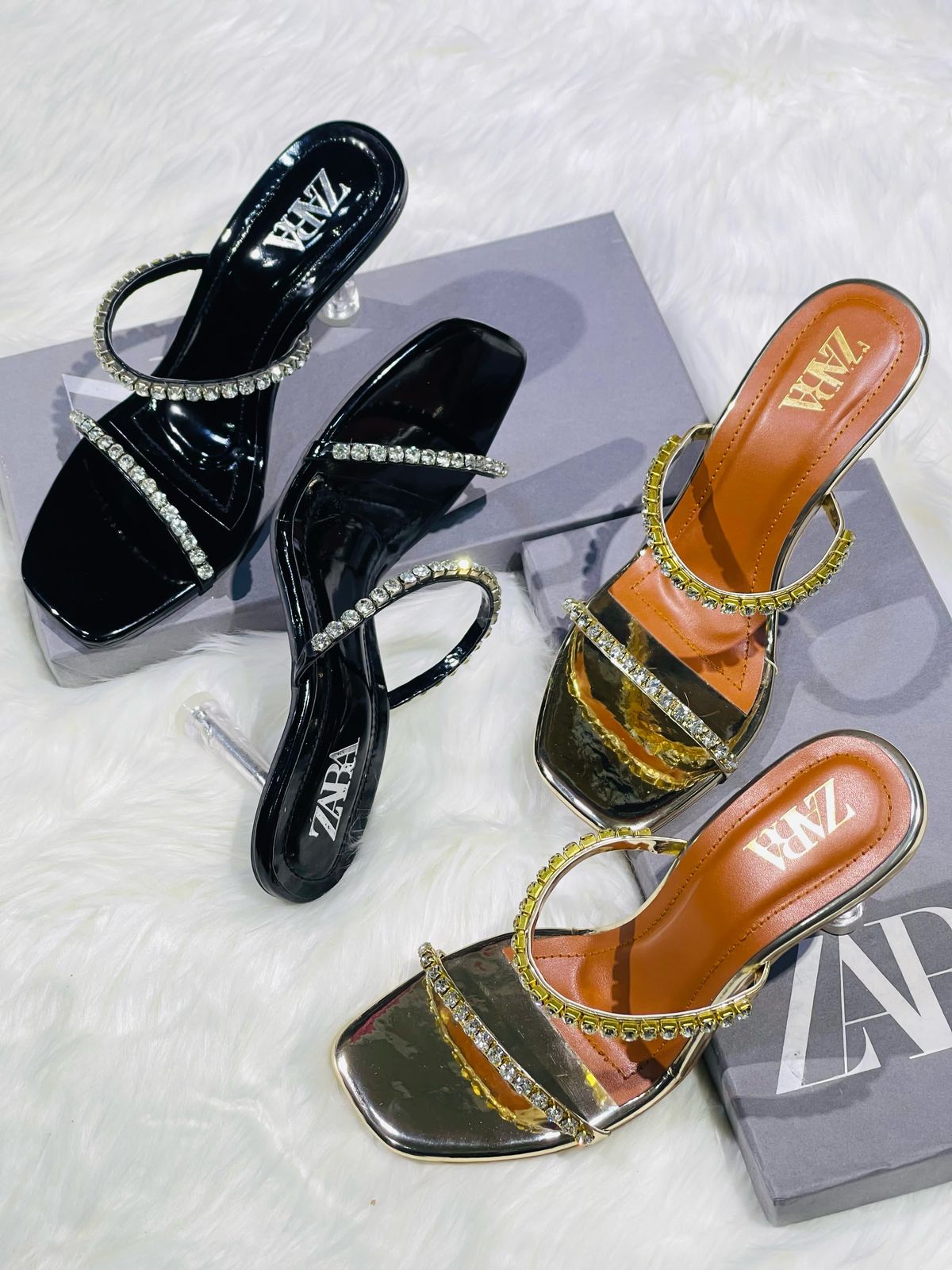 Zara Crystal Heels