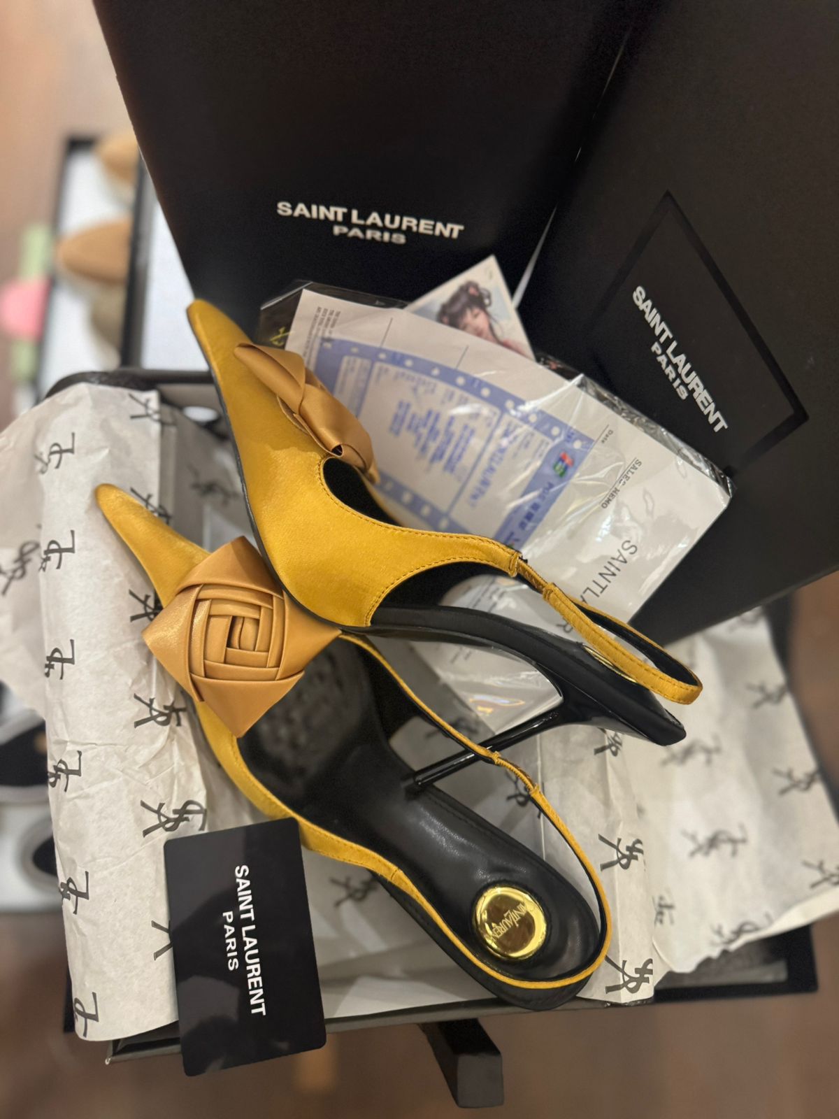 Ysl Amalia Slingback Pumps