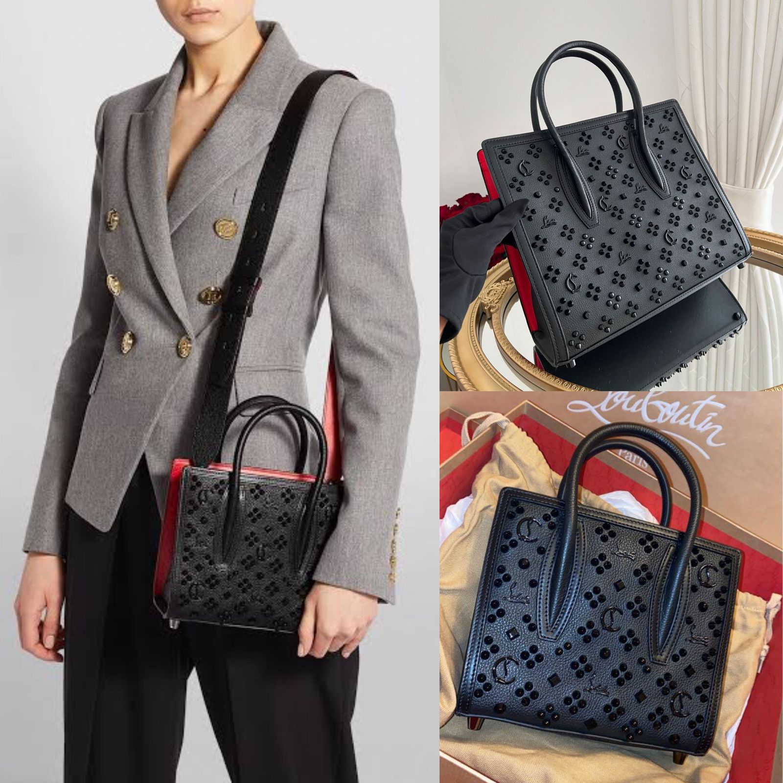 Christian Lou Signature Leather Tote