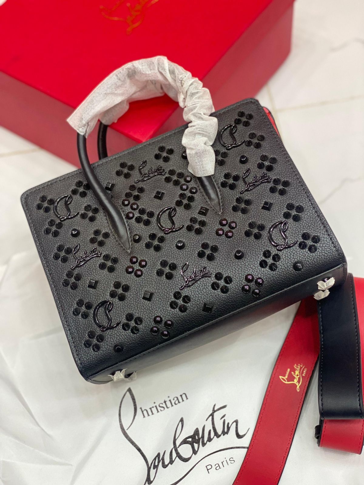 Christian Lou Signature Leather Tote