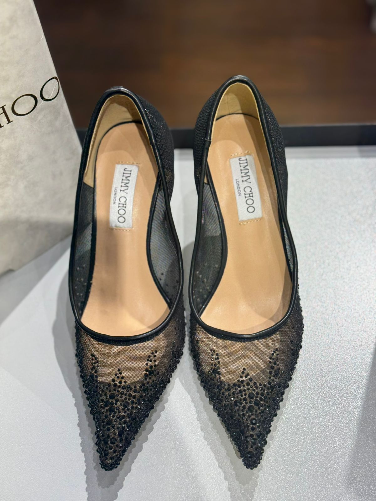 Jimmy Choo Aurelie 85 Pearl-Embellished Heel Pumps