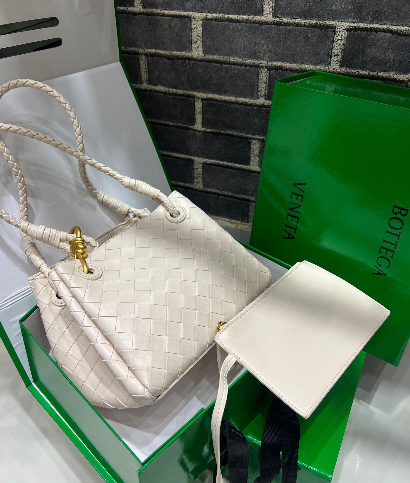 Bottega Venetta Supple Intrecciato Shoulder Bag
