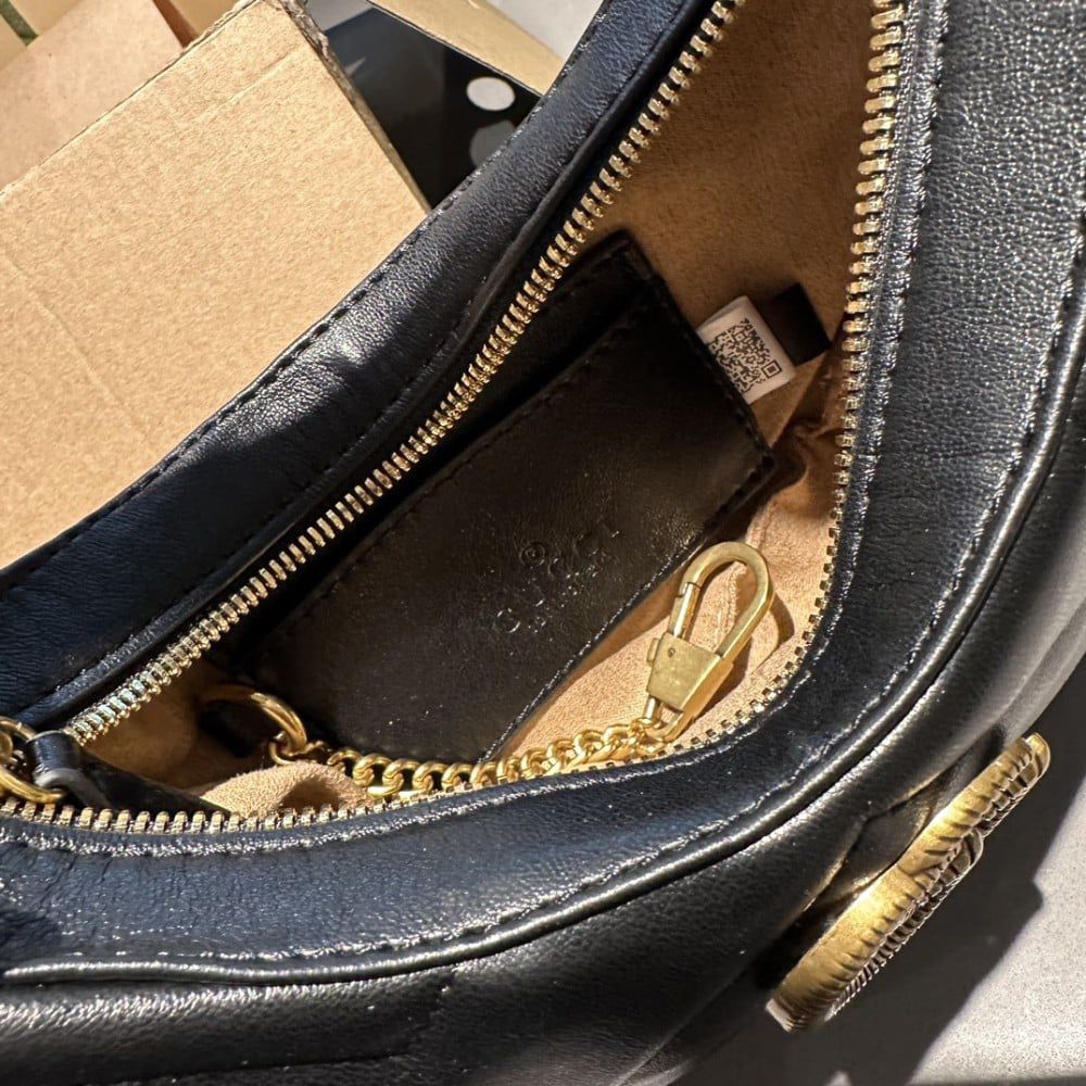 Gg Marmont Half-Moon Shoulder Bag