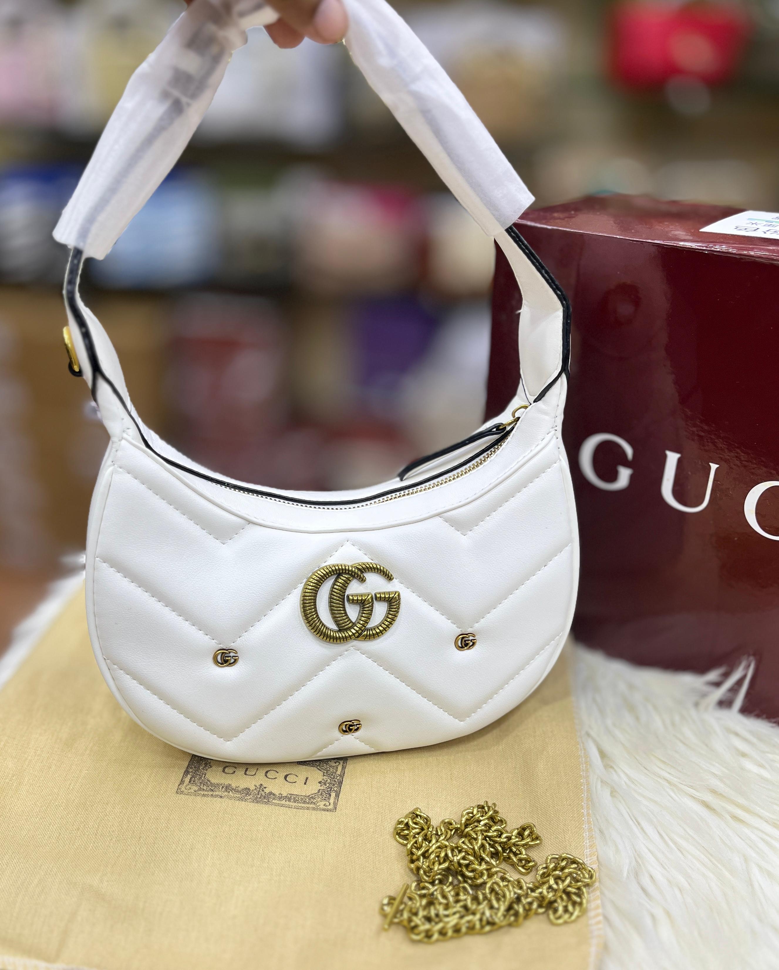 Gg Marmont Half-Moon Shoulder Bag