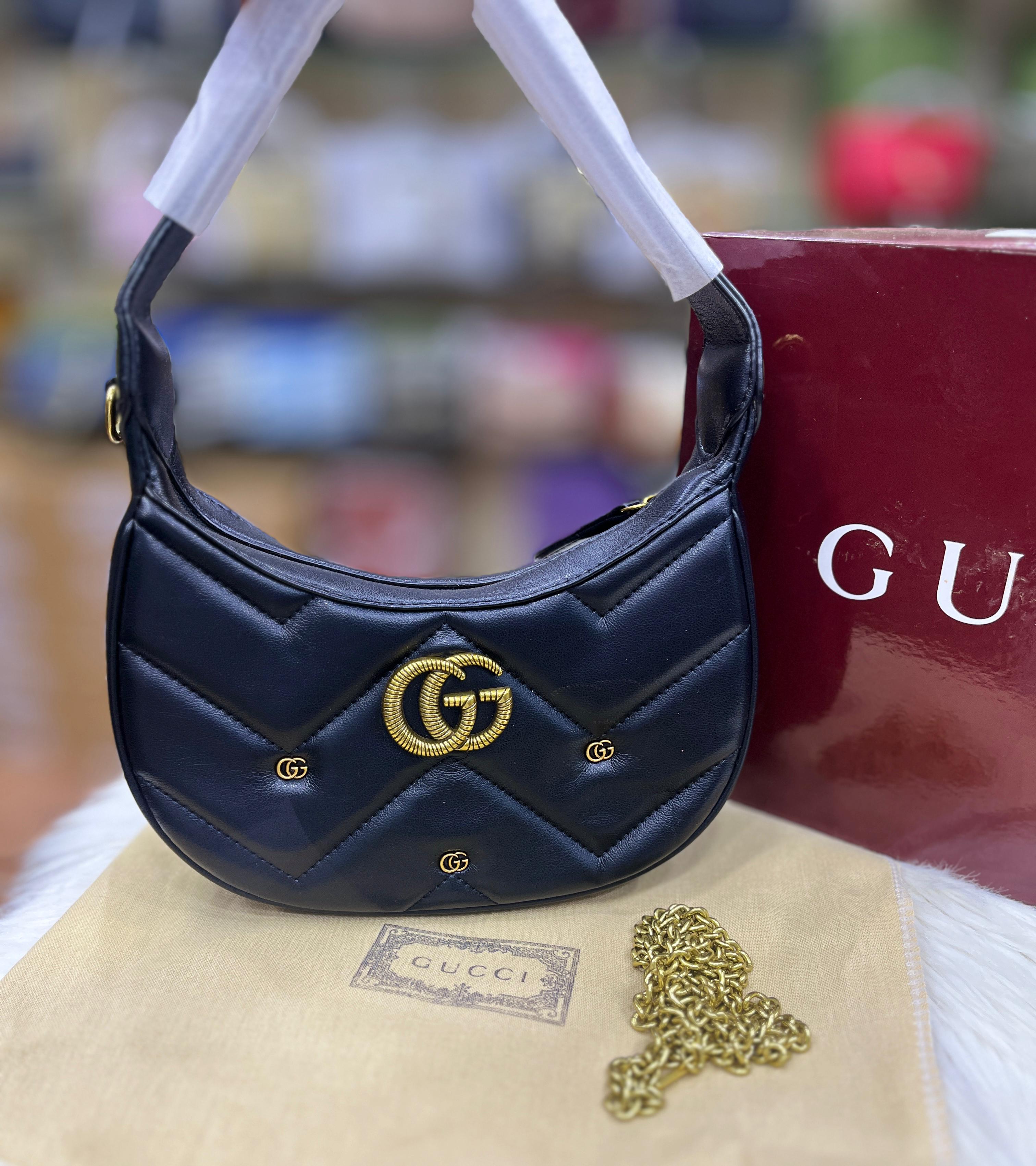 Gg Marmont Half-Moon Shoulder Bag