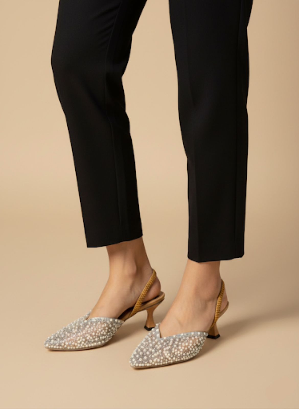 Zara Pearl Heels