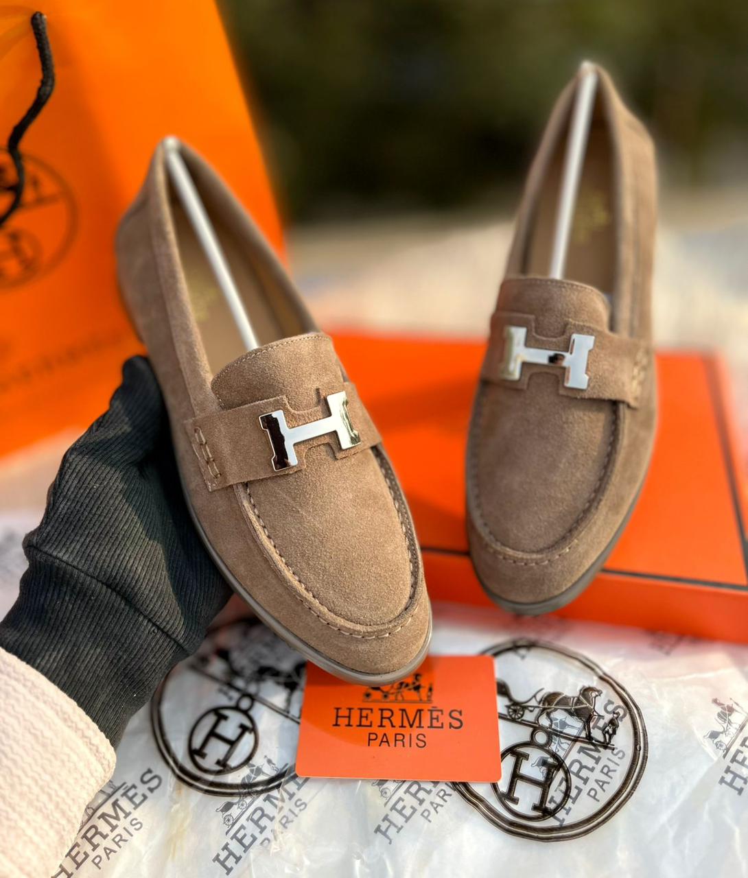 Hermes Paris Unisex Loafers
