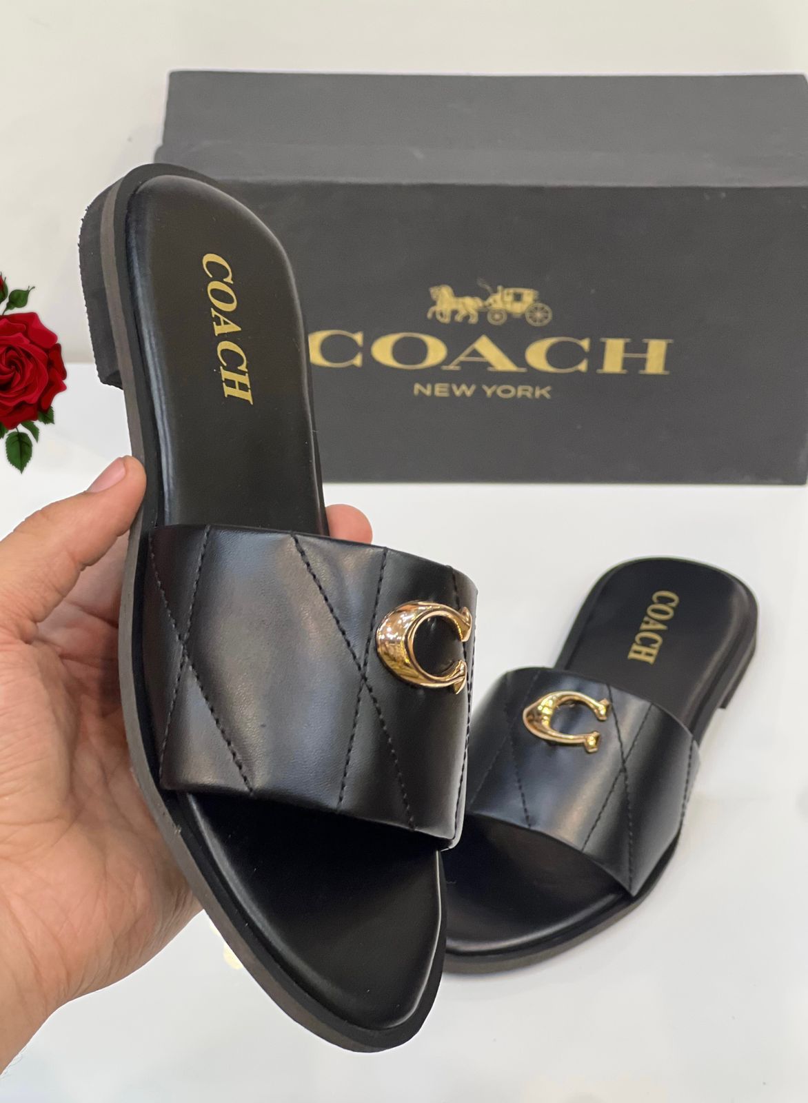 Coach Quilted Flats