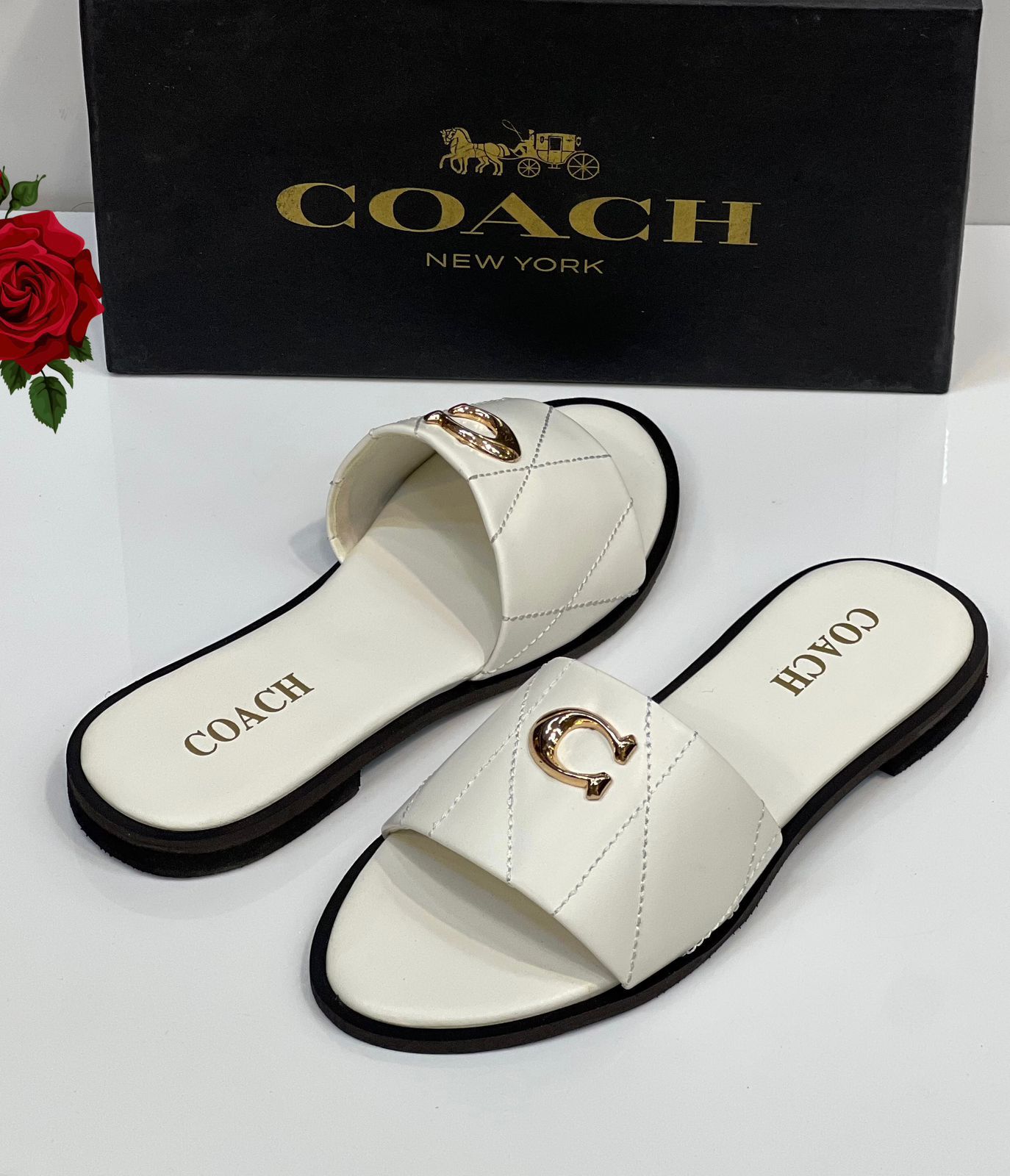 Coach Quilted Flats