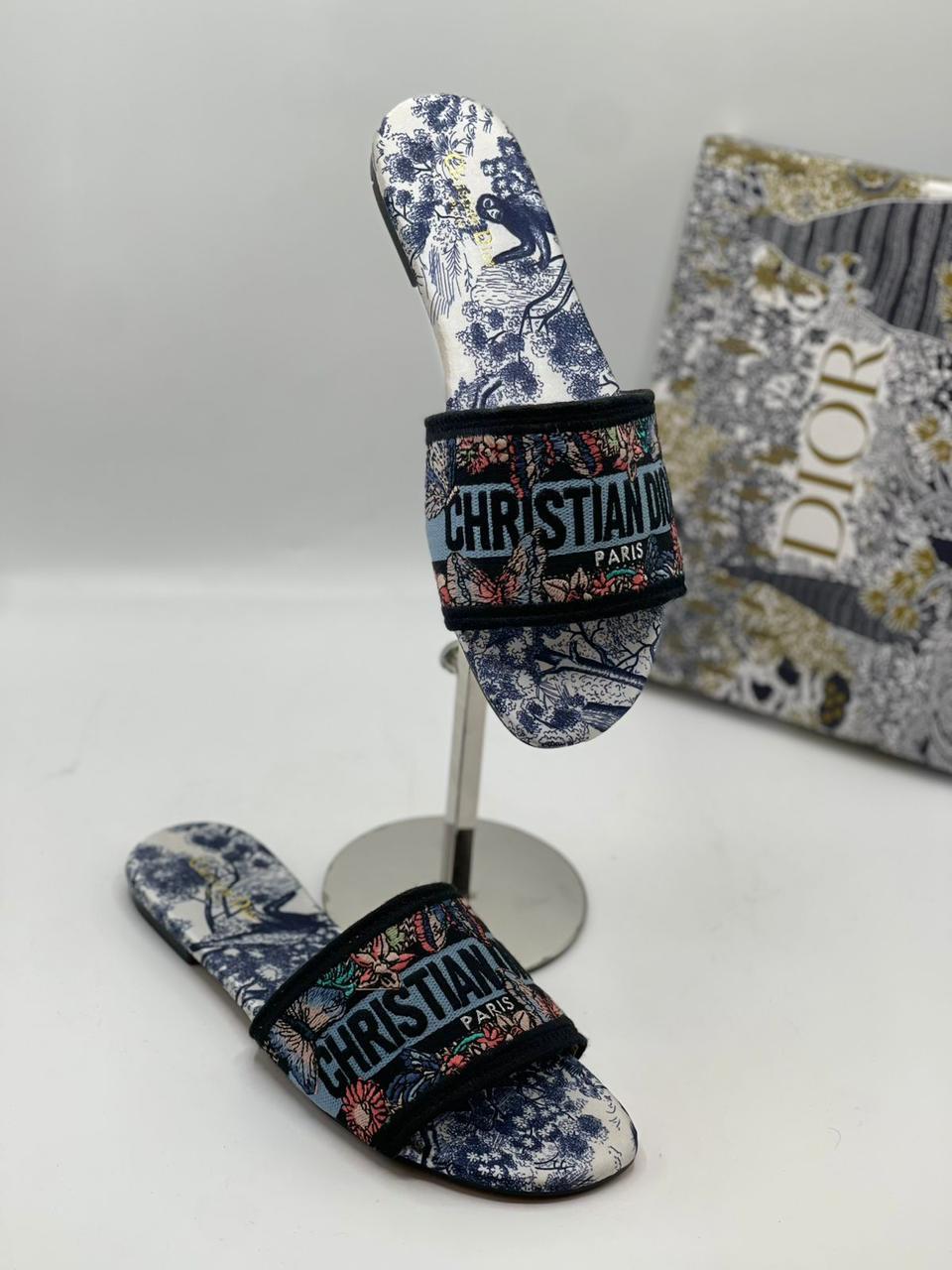 CD Embroided Flats