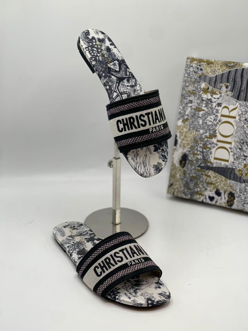 CD Embroided Flats