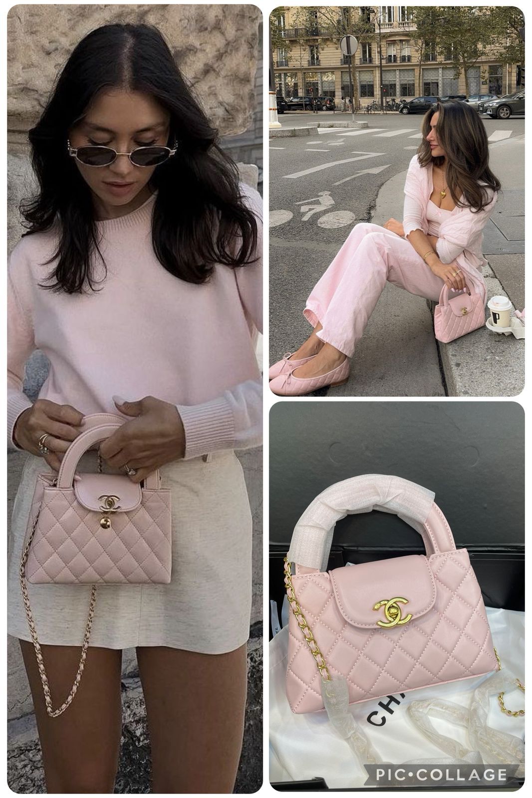 Chanel Shiny Age Calfskin Quilted  Kelly Shopper Bag