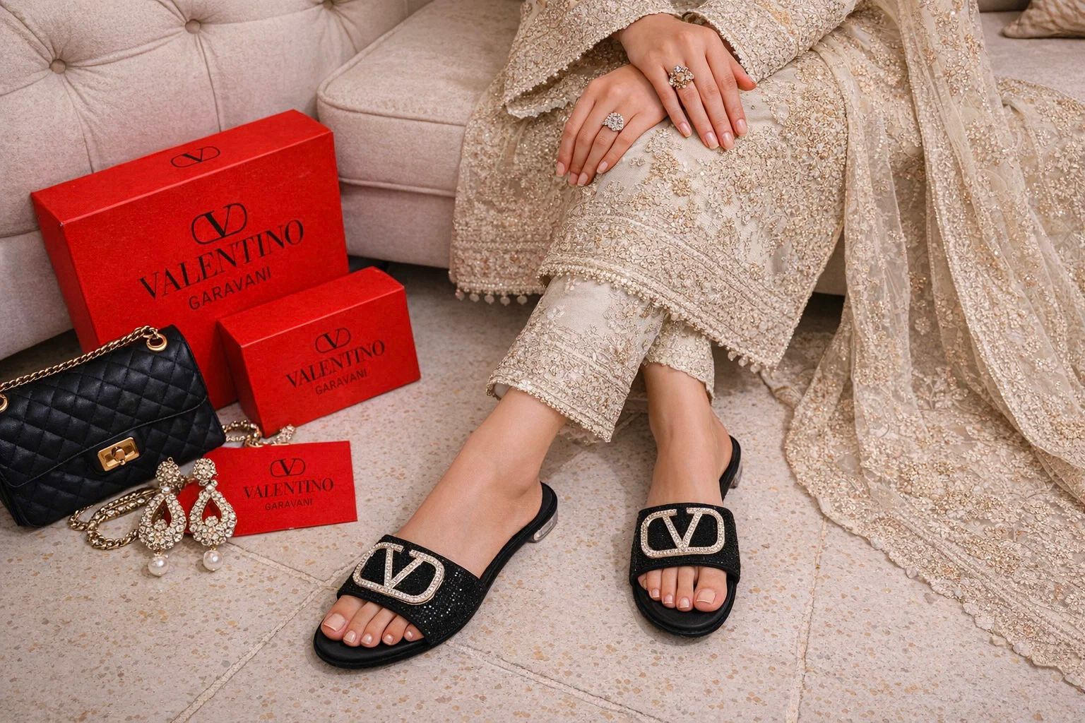 Valentino Signature Slides