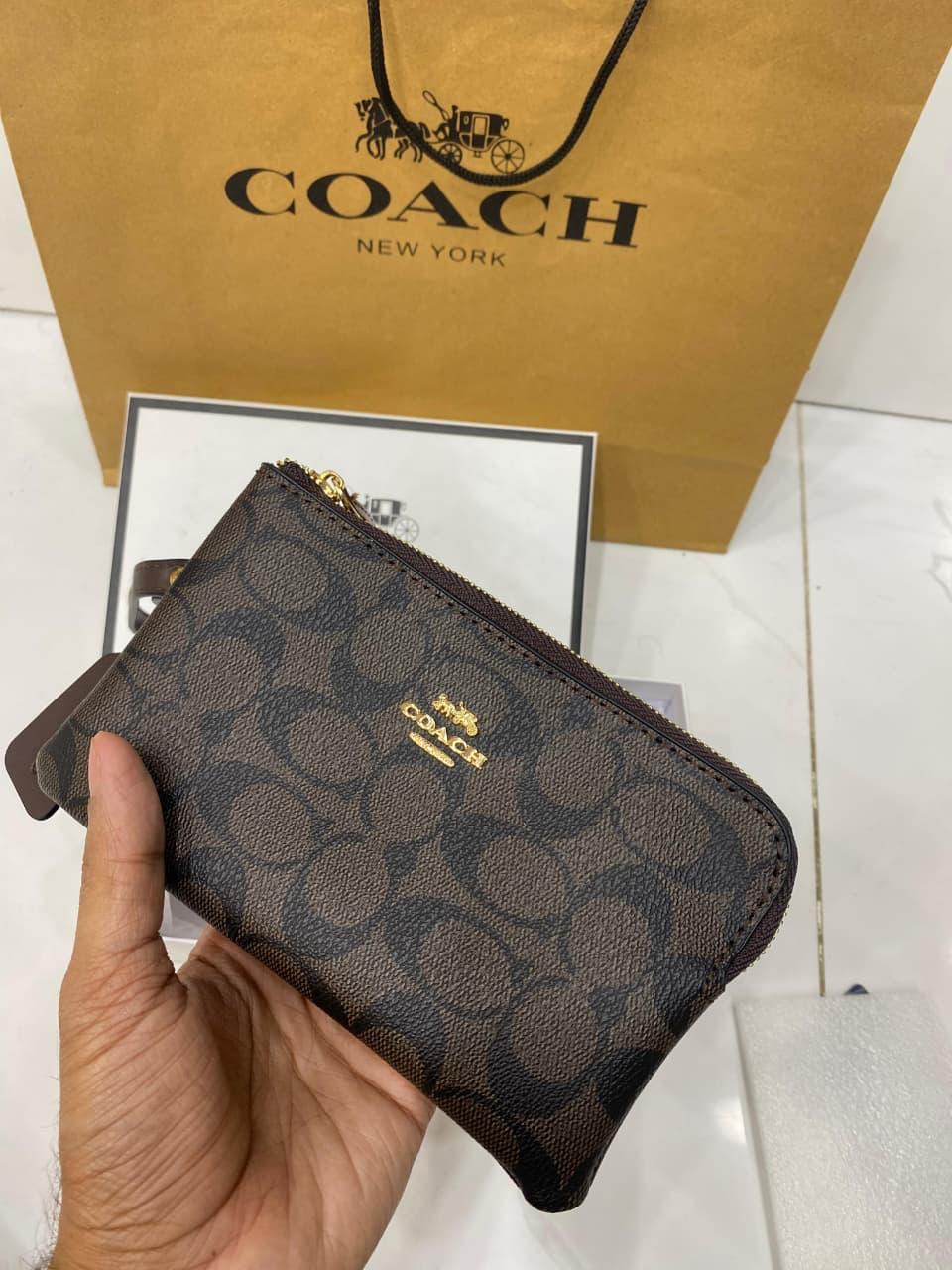 Coach Two Zipper Pouch