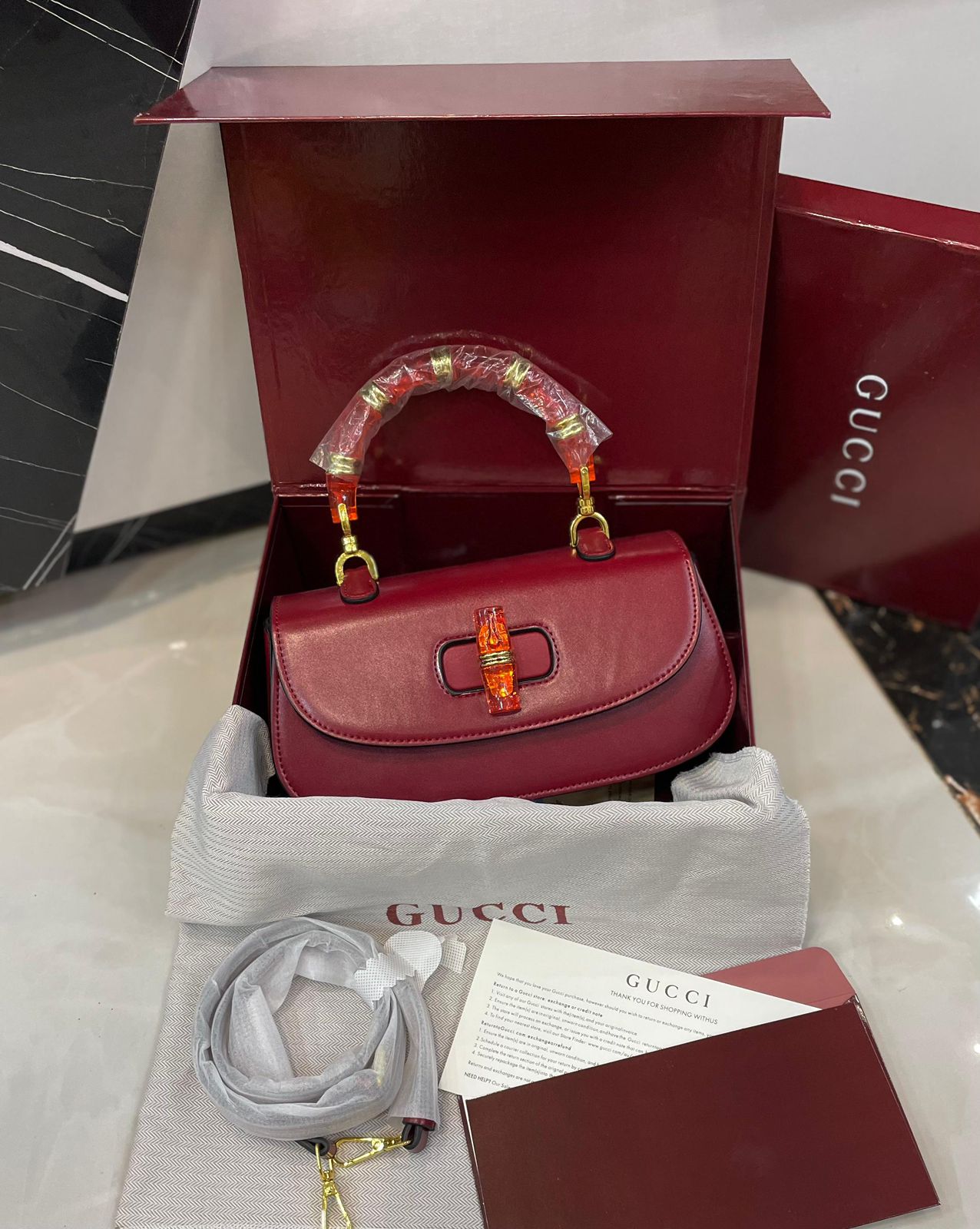 Gg Bamboo Handbag