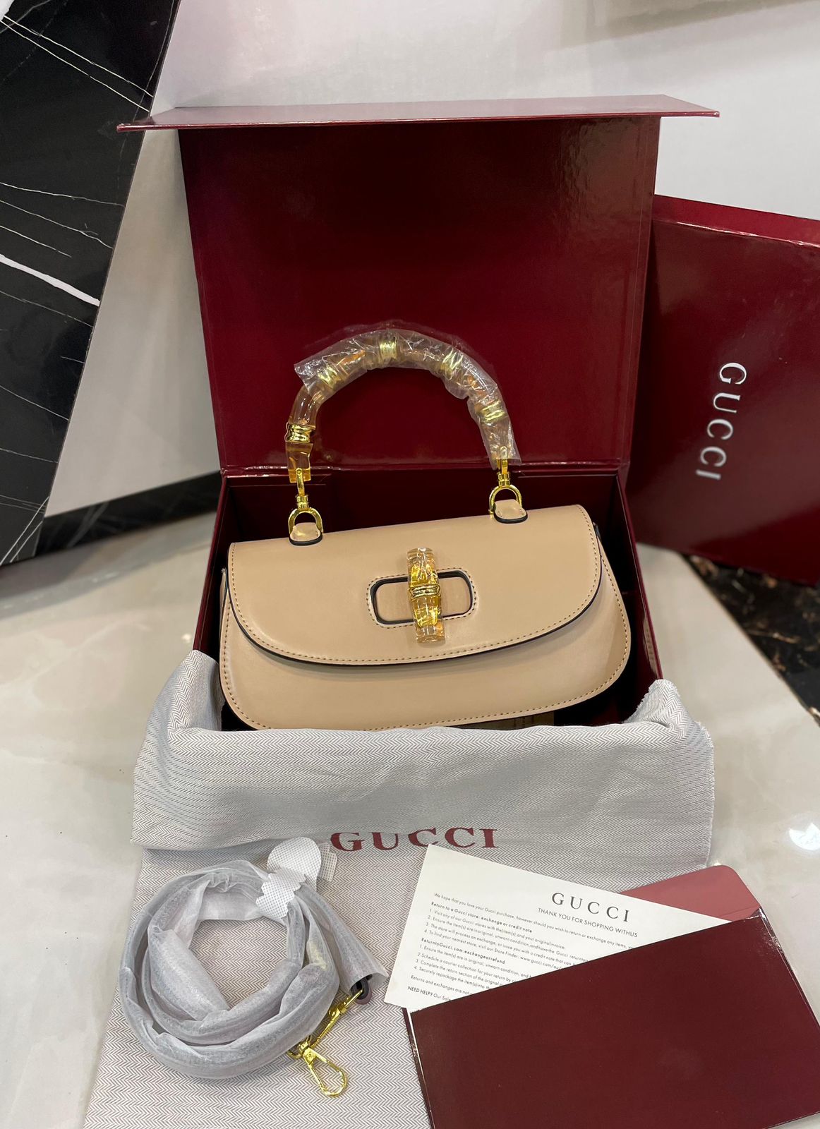 Gg Bamboo Handbag