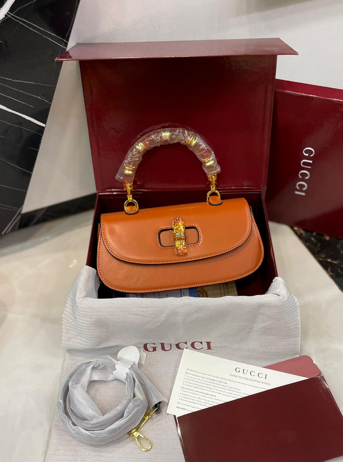 Gg Bamboo Handbag