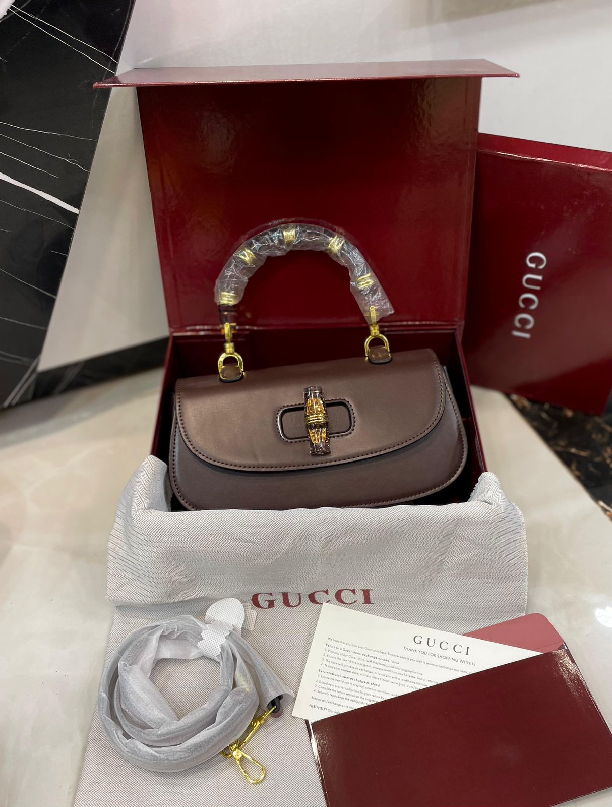 Gg Bamboo Handbag