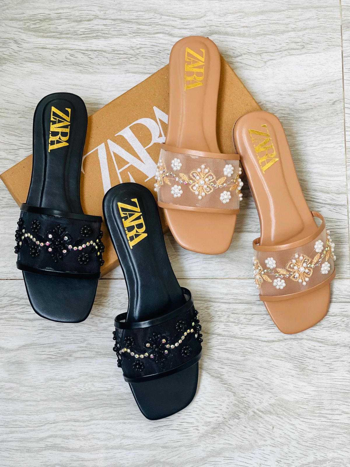 Zara Embroidered Flats