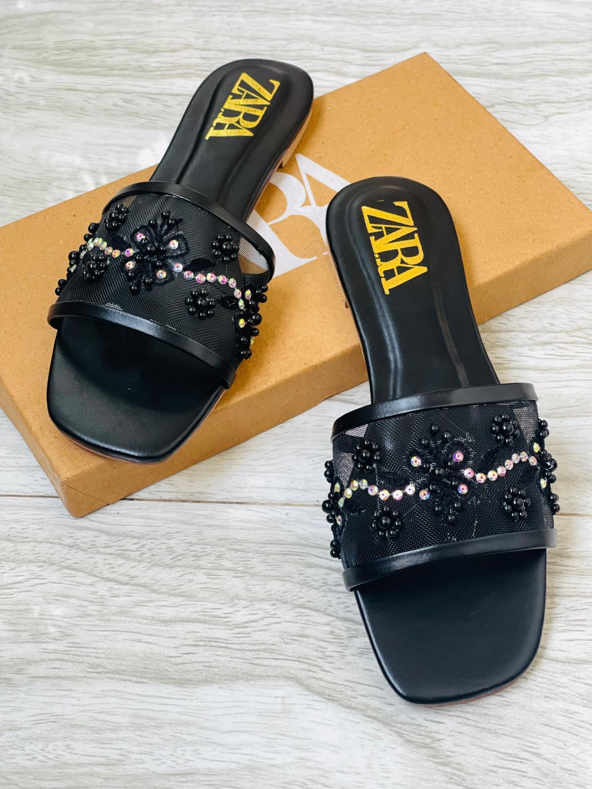 Zara Embroidered Flats