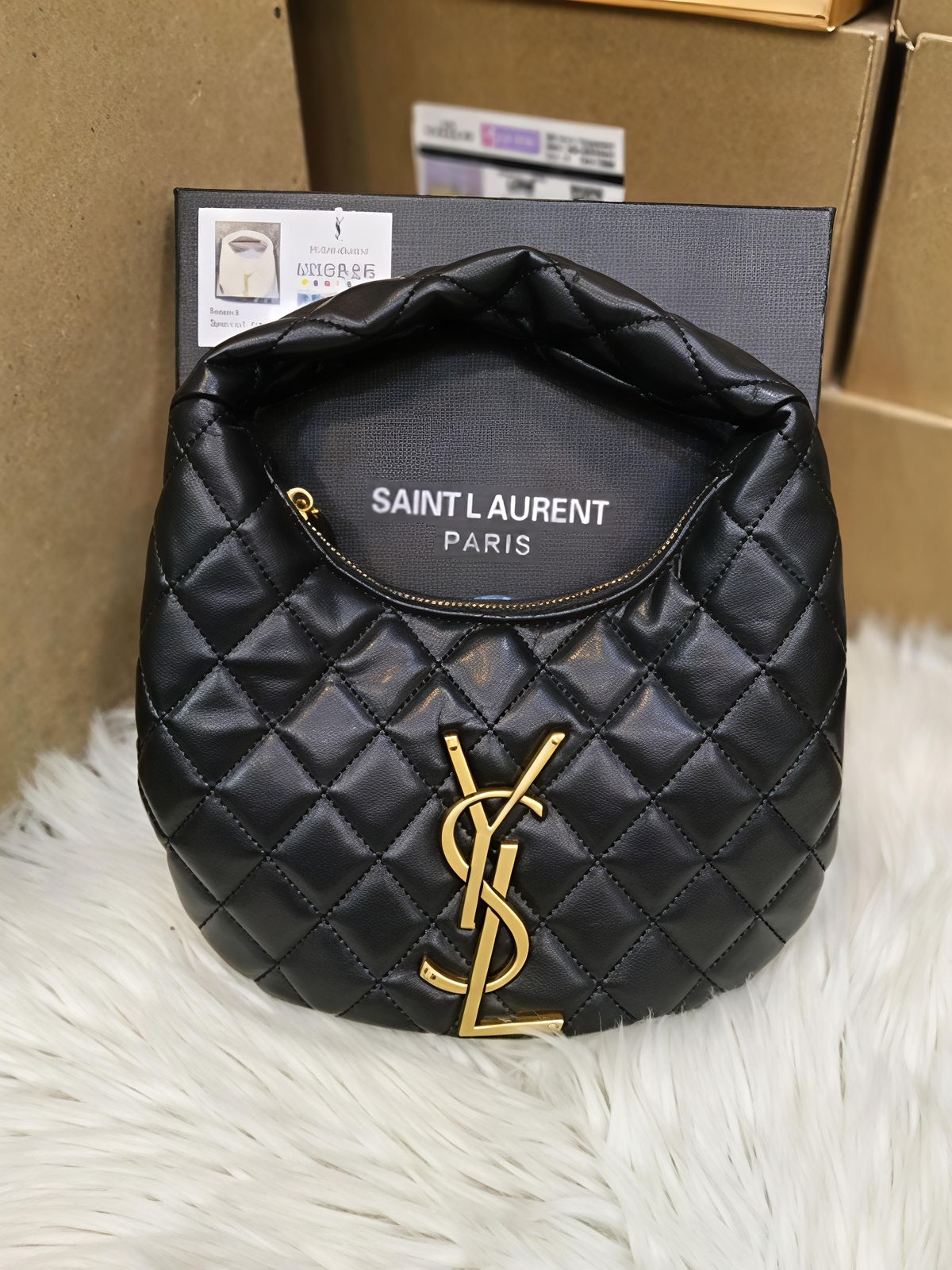 Ysl Carino Nappa Hortensia Bag