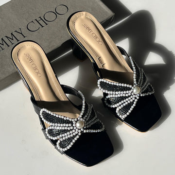 Zara Pearl Block Heels