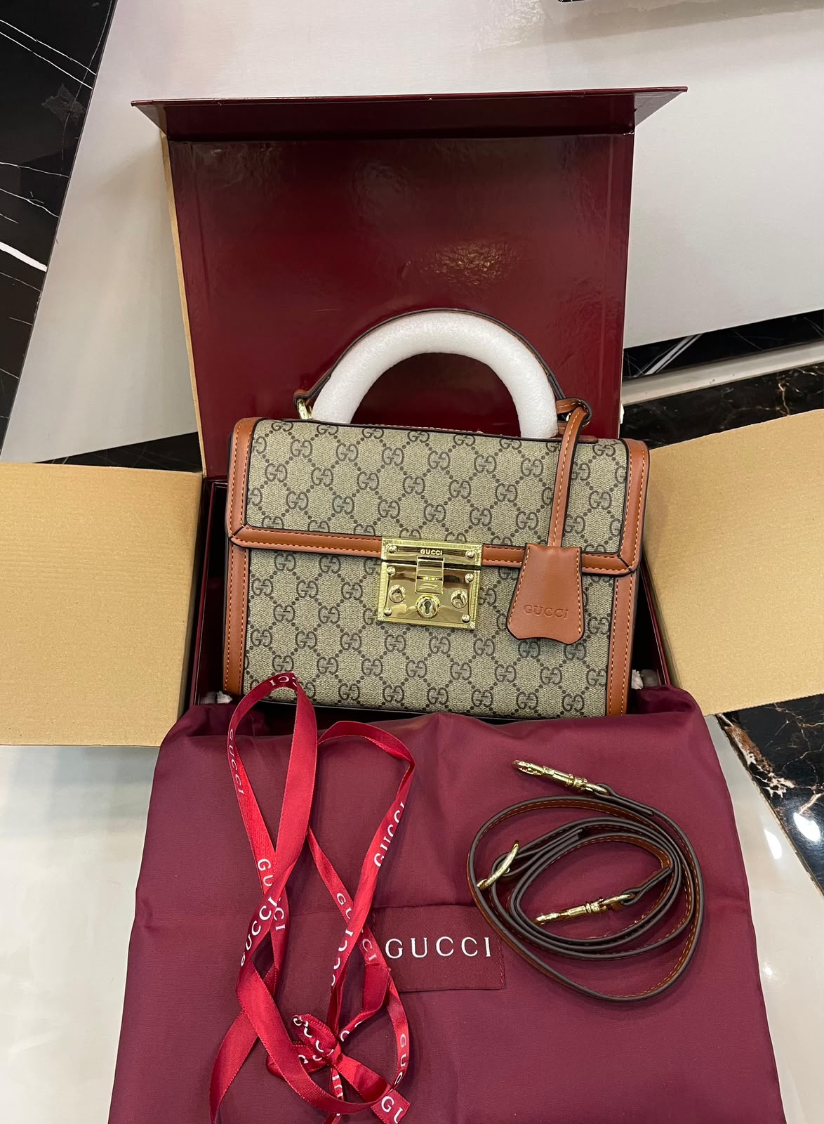 Gg Top Handle Shoulder Bag