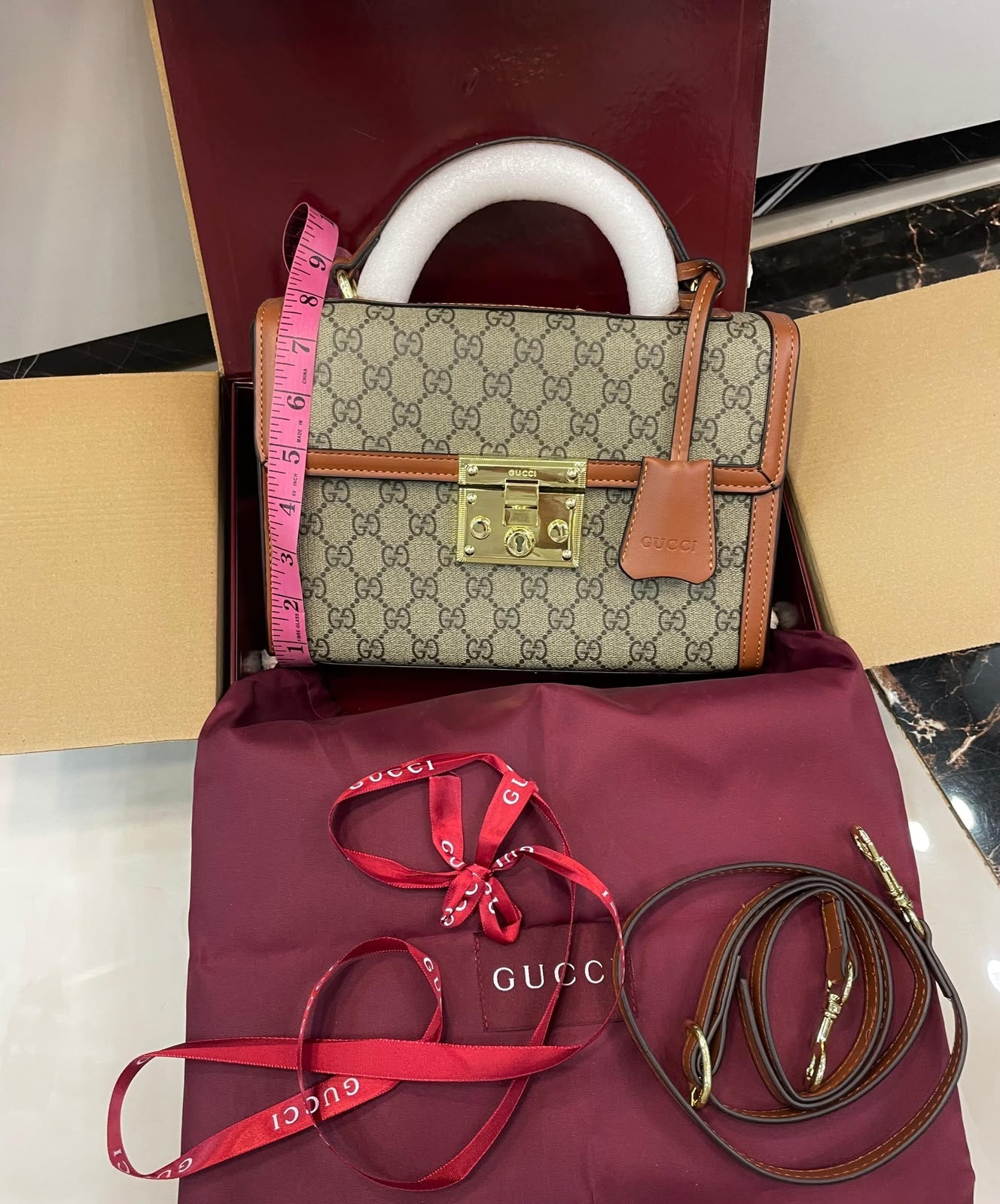 Gg Top Handle Shoulder Bag