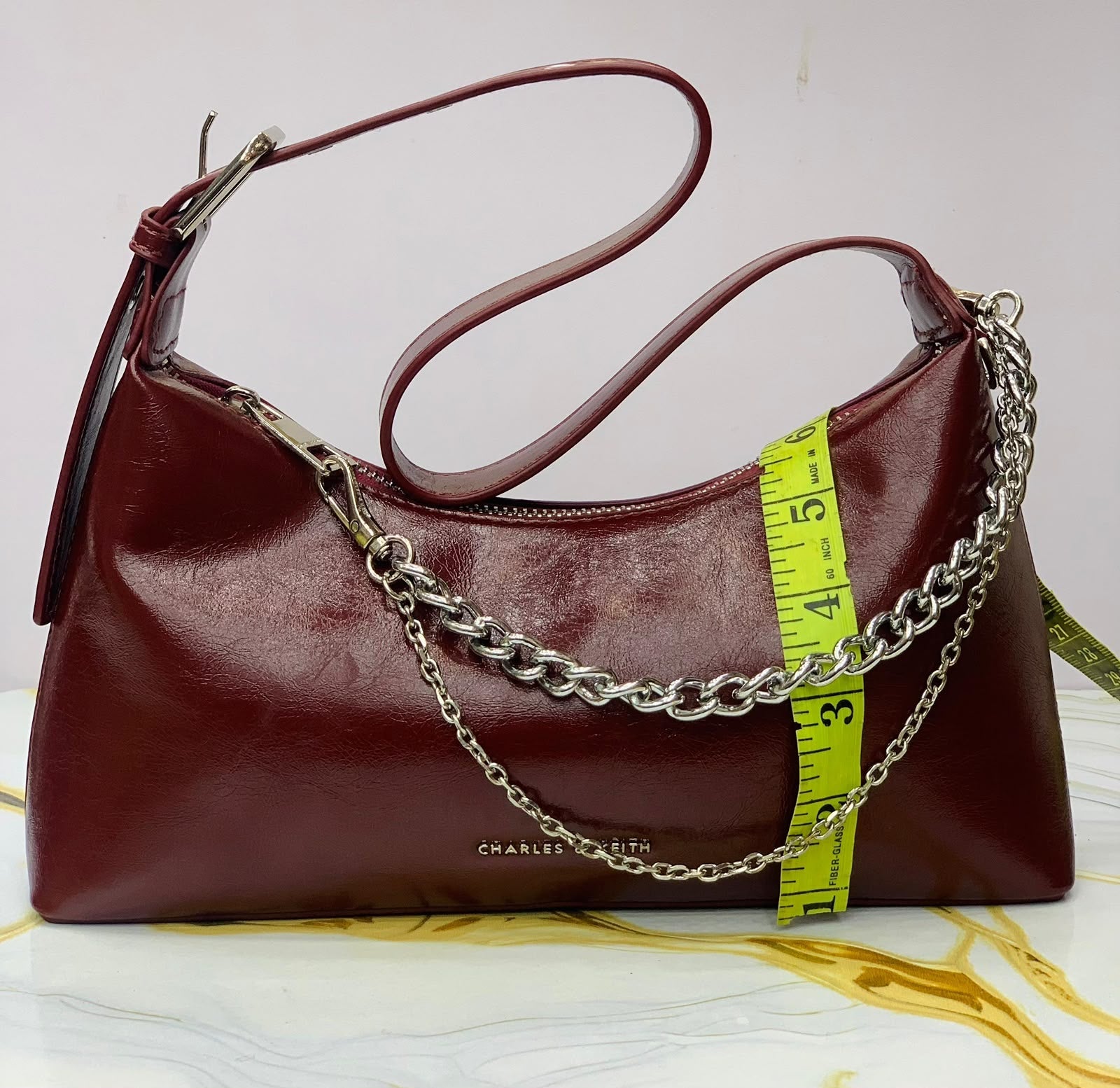 Charles & Keith Patent Shoulder Bag