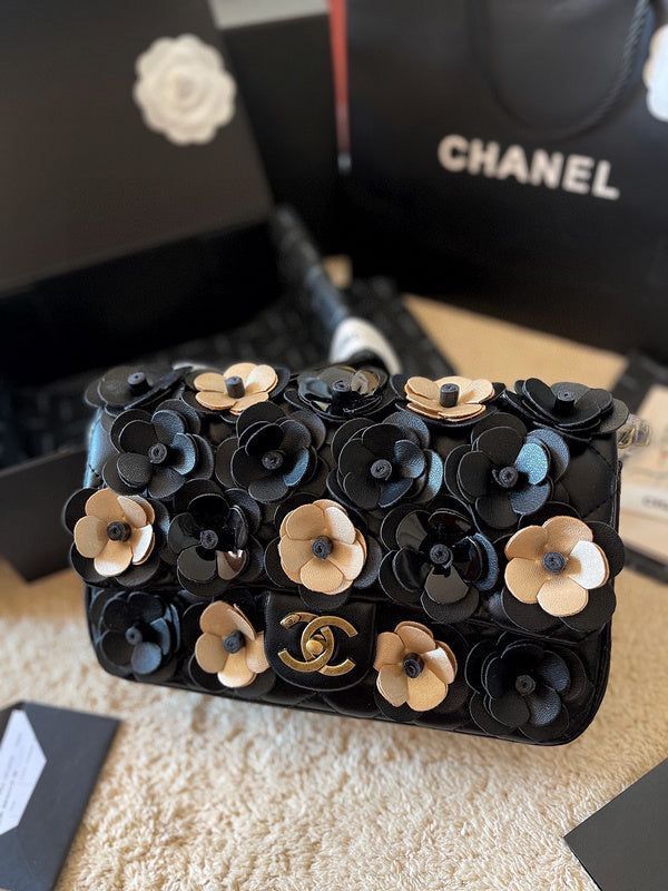 Chanel  Rectangular Camellia Flap Bag
