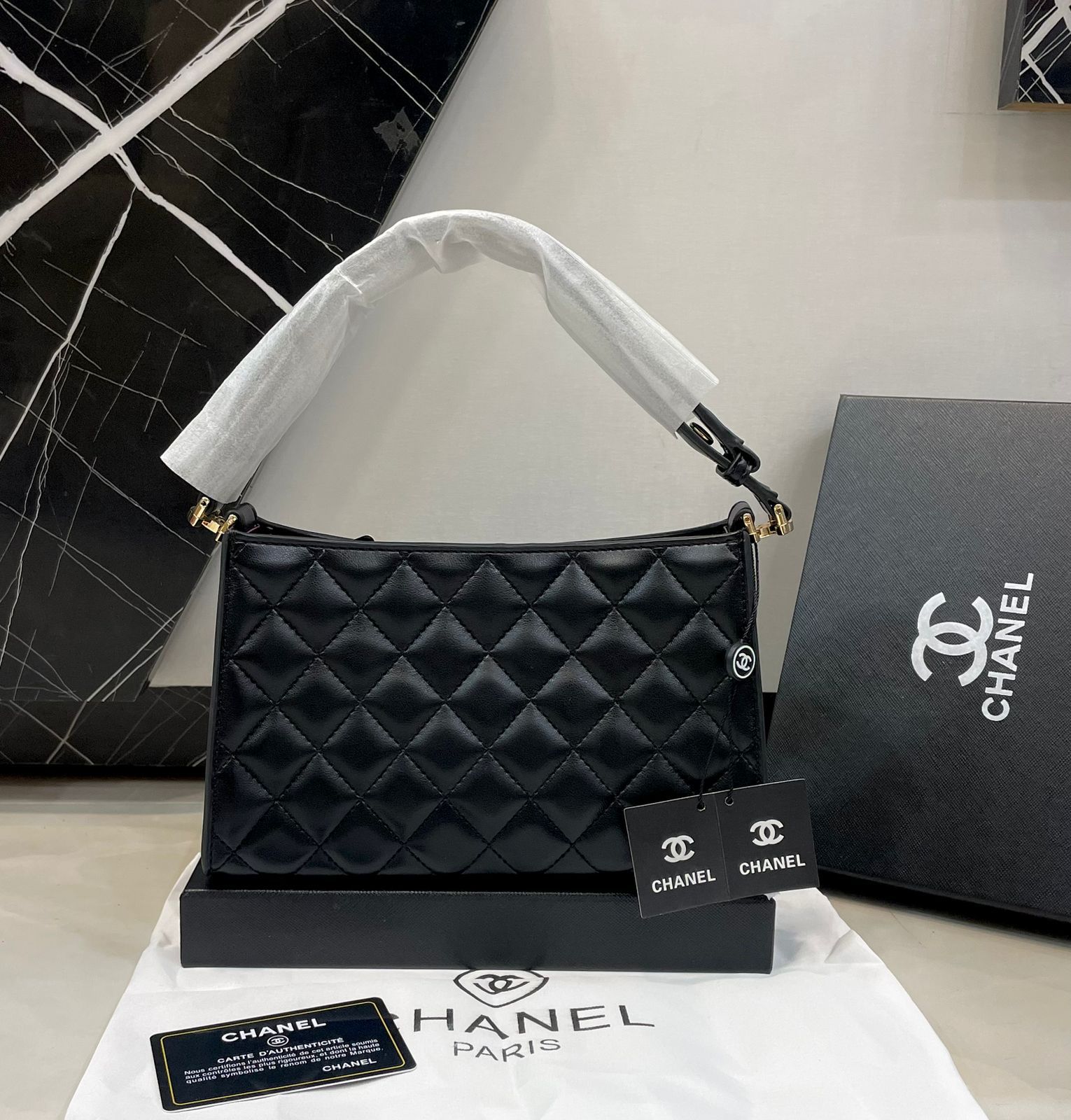Cc Quilted Handbag