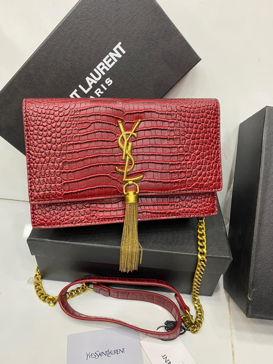 Ysl Crocodile Tassel Bag