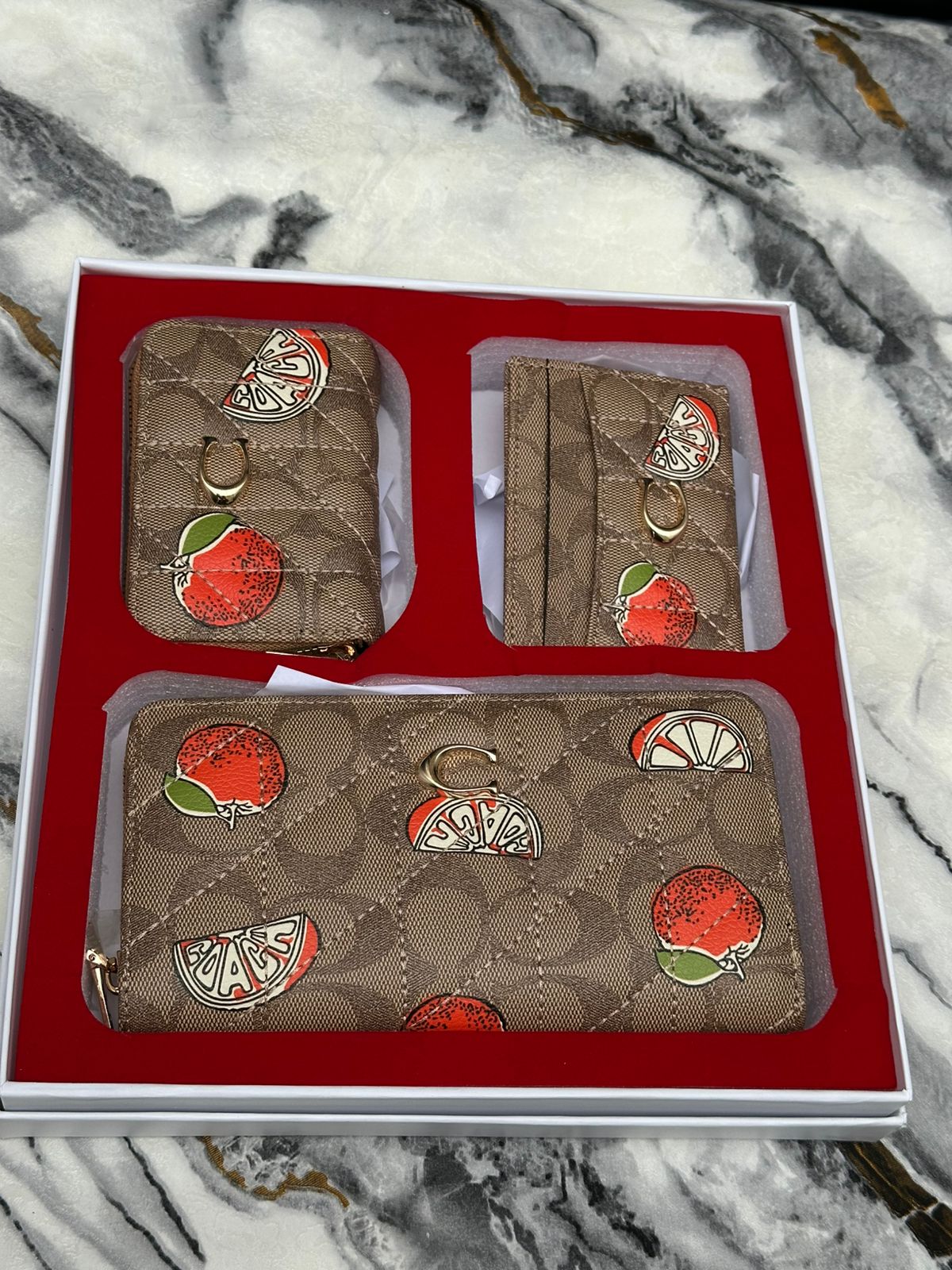 Coach Three Piece Wallet Set