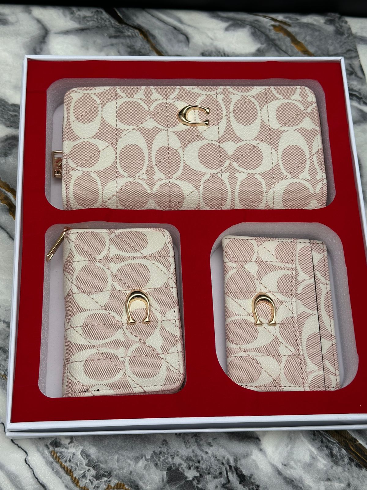 Coach Three Piece Wallet Set