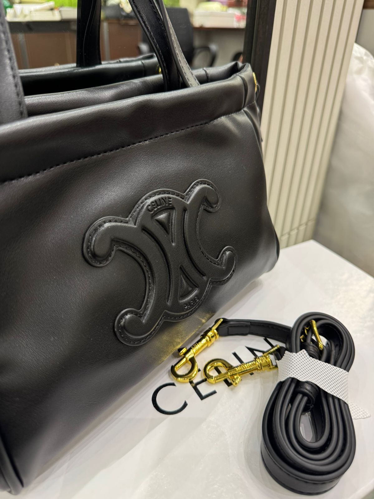 Celine Small Cabas Drawstring Cuir Triomphe Bag
