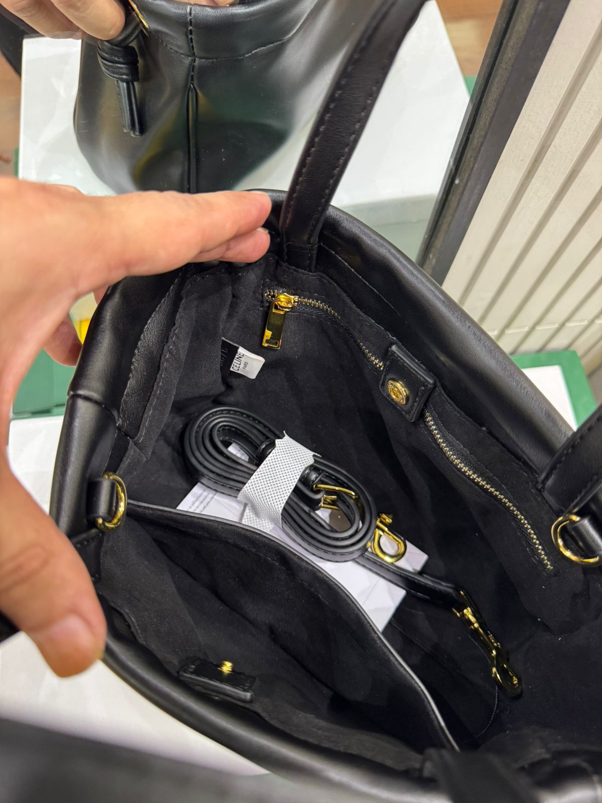 Celine Small Cabas Drawstring Cuir Triomphe Bag
