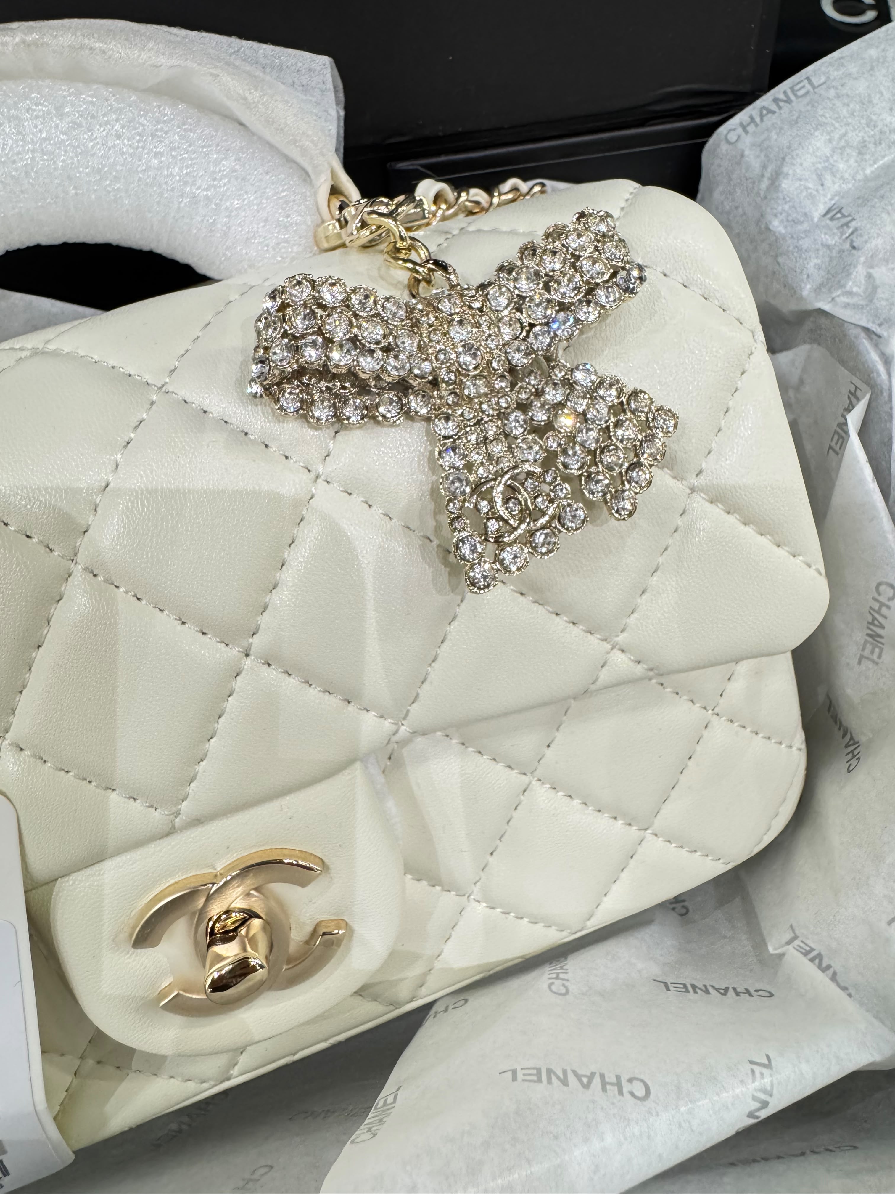 Chanel Quilted Mini Top Handle Flap Bag
