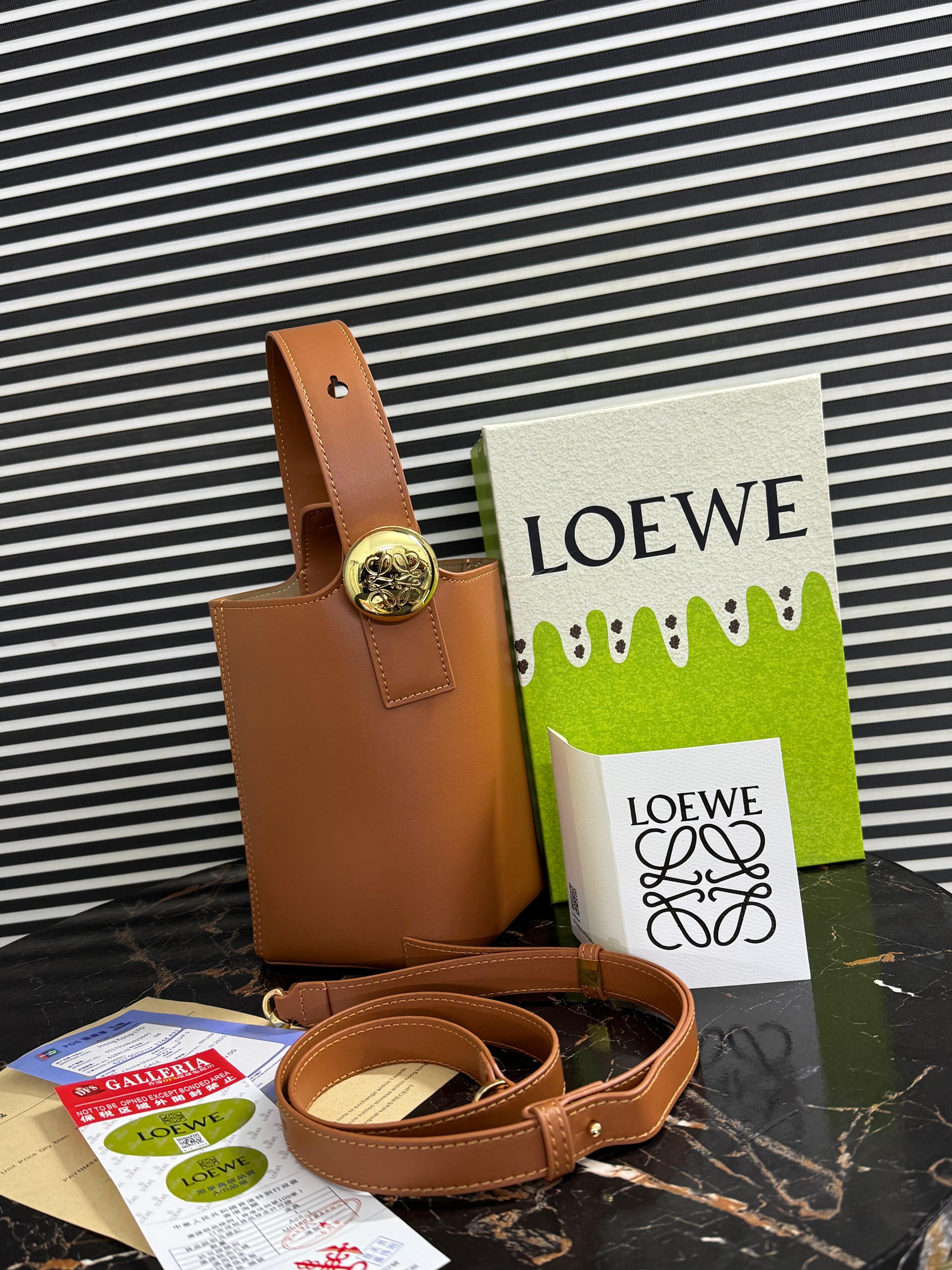 Loewe Mini Pebble Bucket Bag