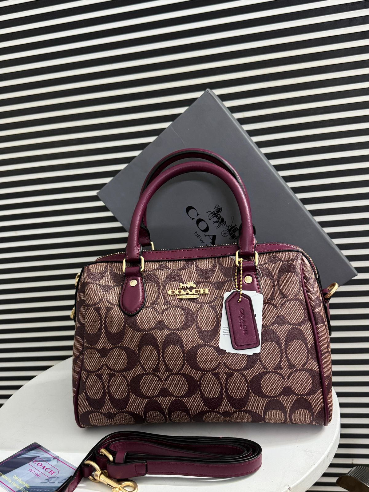 Coach Rowan Satchel Bag In Signature Canvas - Official Model