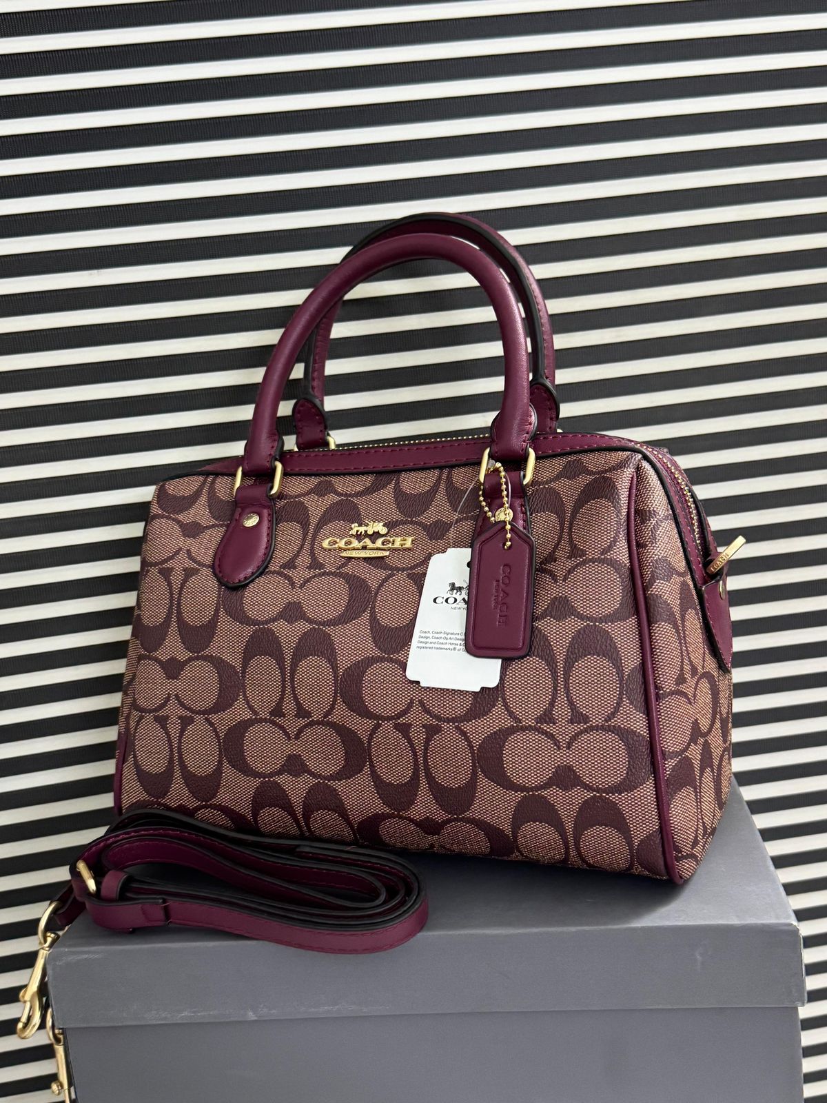Coach Rowan Satchel Bag In Signature Canvas - Official Model