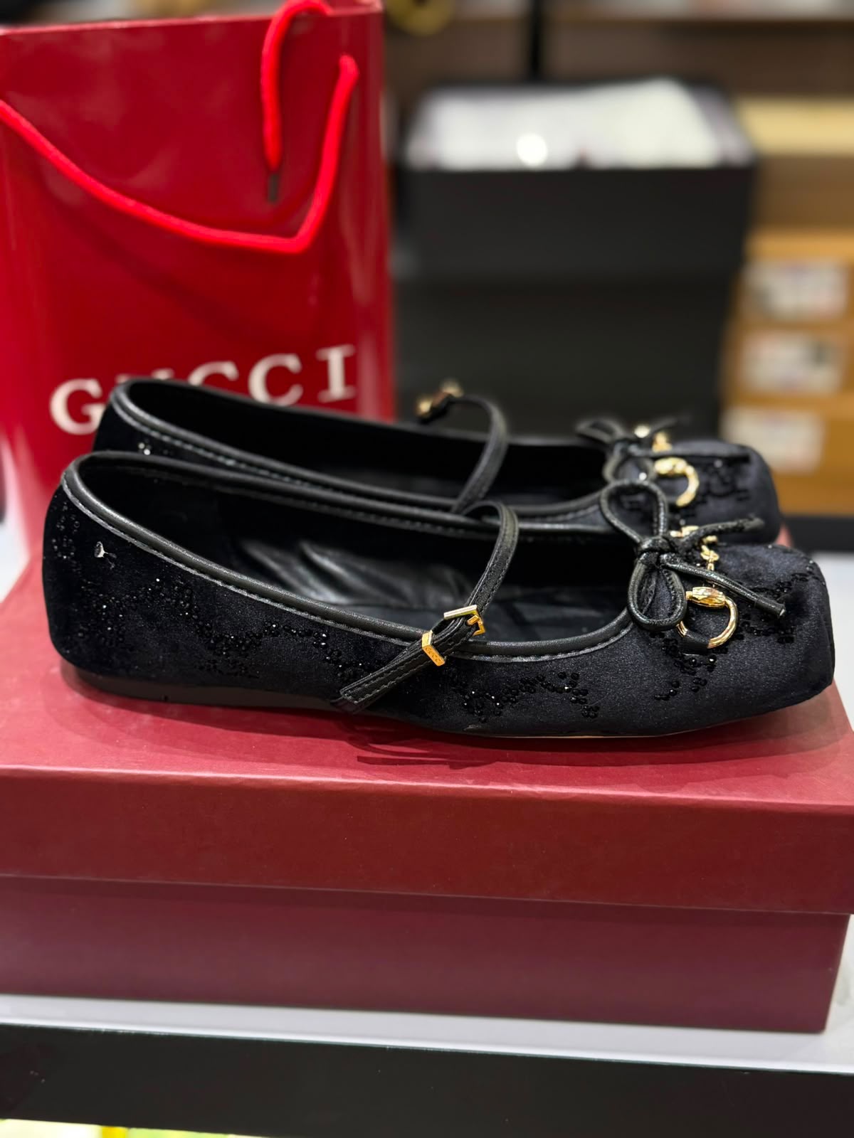 Gucci  Women Horsebit Velvet Ballet Pumps