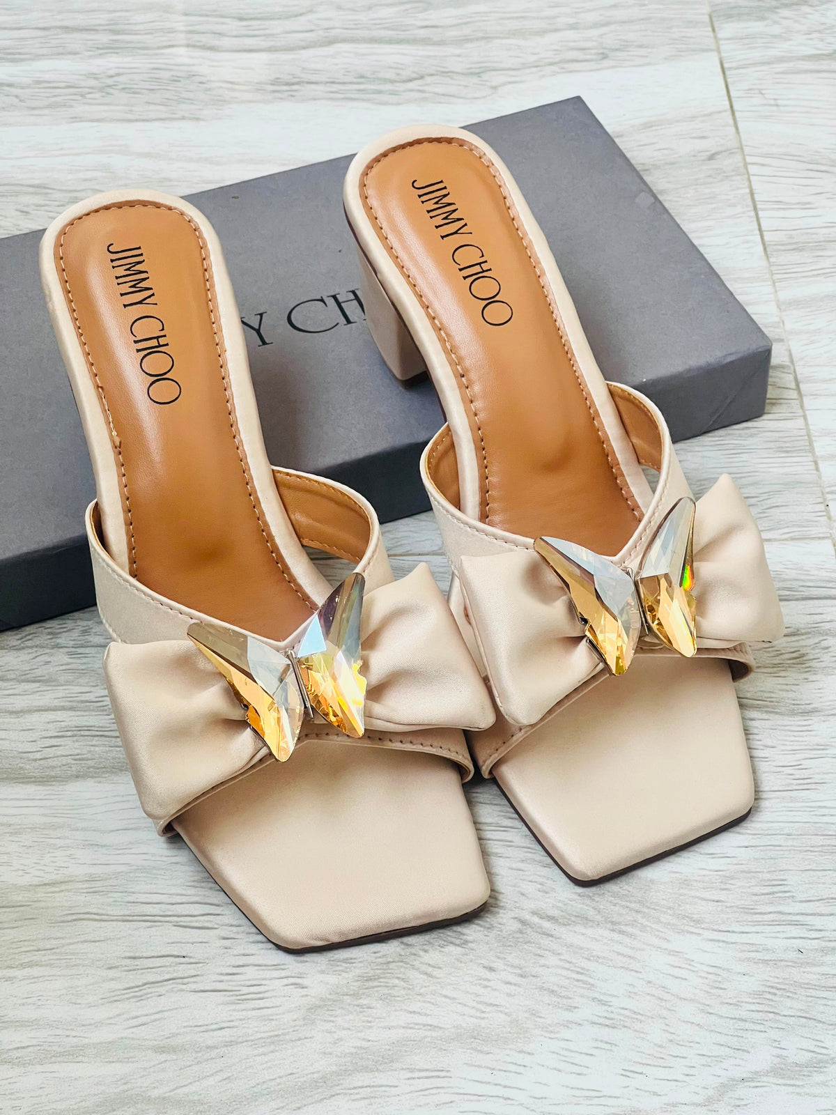 Jimmy Choo Bow Block Heels